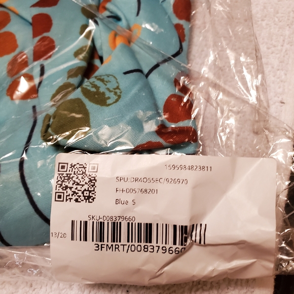 NWOT Blue printed maxi summer dress - Picture 5 of 6